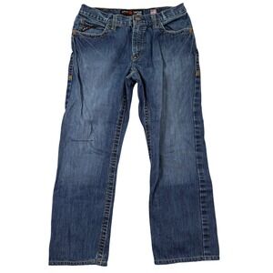 Ariat Mens Low Rise M4 Boot Cut Jeans Size 33x29 CAT2 2112 Denim Blue Work Barn